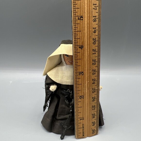 Vtg Nun Bell 4 Inch Tall Metal Crucifix Catholic Religion Nunnery Unusual Kitsch - Picture 12 of 12
